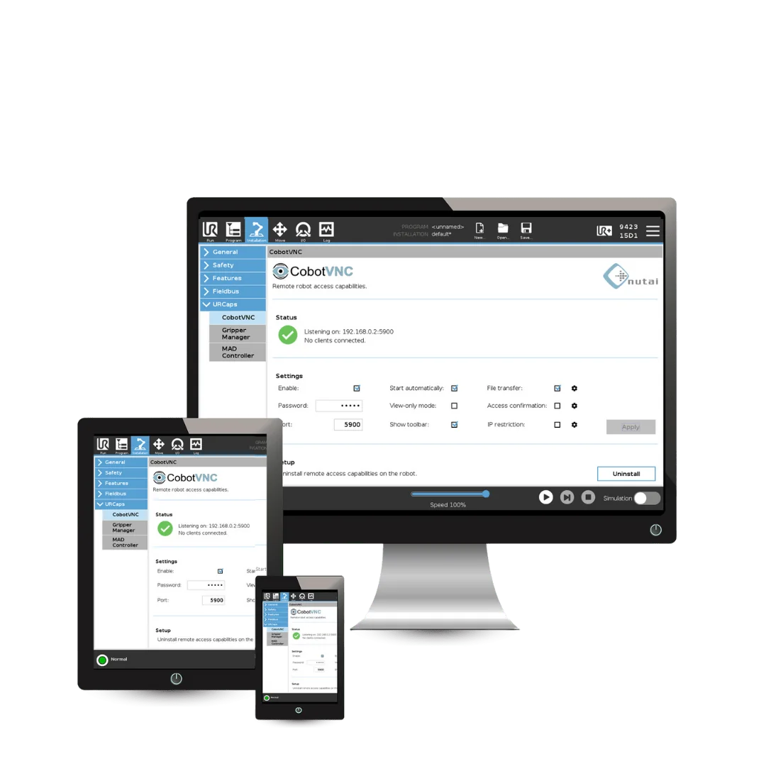 CobotVNC 25 Acceso remoto al cobot UR desde PC con CobotVNC